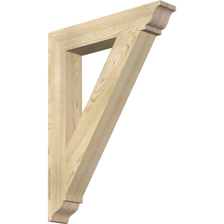 Ekena Millwork Traditional Traditional Rough Sawn Bracket, Douglas Fir, 4"W x 24"D x 32"H BKT04X24X32TRA01RDF